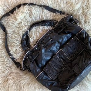 VINCE CAMUTO - Black Hobo Bag with Studs